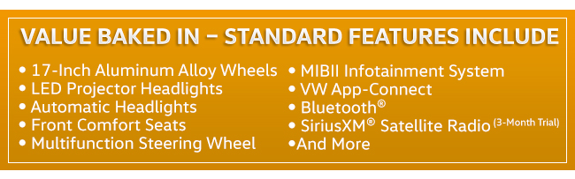 Value Baked In – Standard Features Include