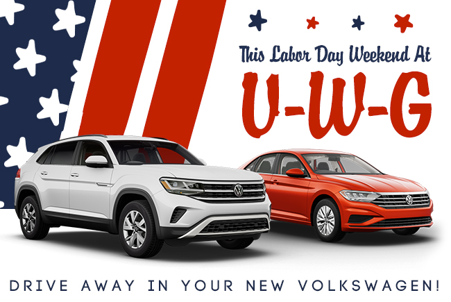 This Labor Day Weekend At V-W-G, Drive Away In Your New Volkswagen!