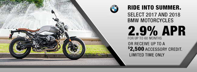 Select 2017 and 2018 BMW Motorcycles