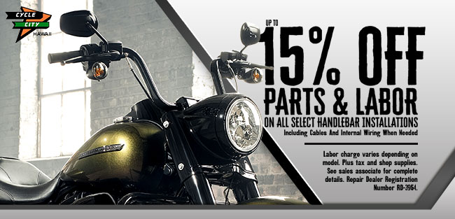 UP TO 15% OFF PARTS AND LABOR