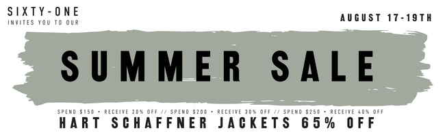 Sixty-One Summer Sale
