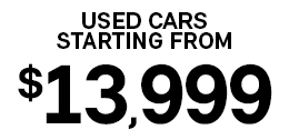 Used Cars Starting from $13,999