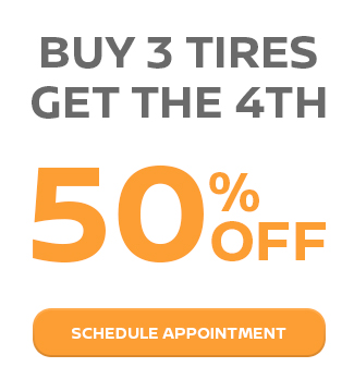Buy 3 tires get the 4th 50% off