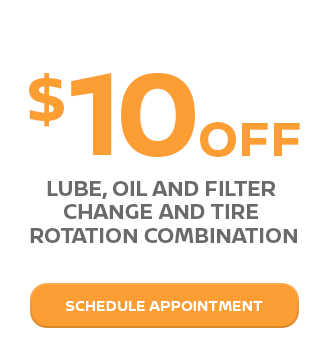 $10 off Lube, oil and filter change and tire rotation combination