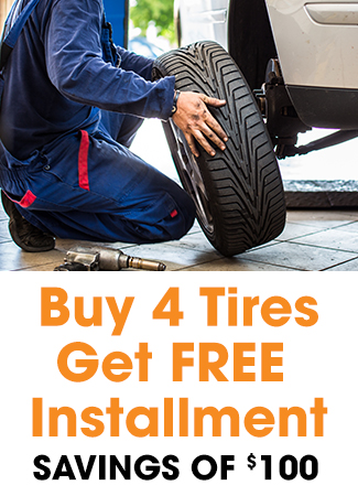 Buy 4 Tires, Get FREE Installment Coupon
