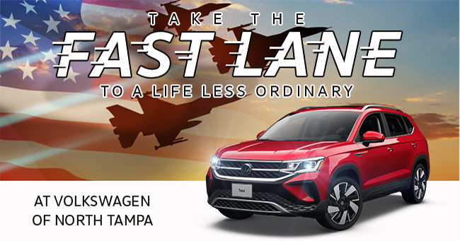 Claim victory! Test-Drive a new Volkswagen at Volkswagen of North Tampa