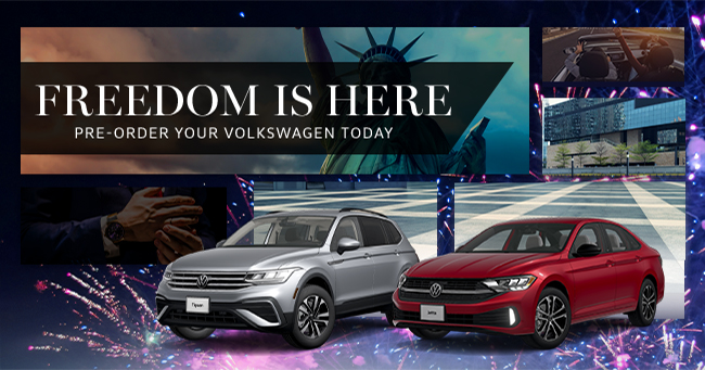 Freedom is here. Pre-order your Volkswagen today