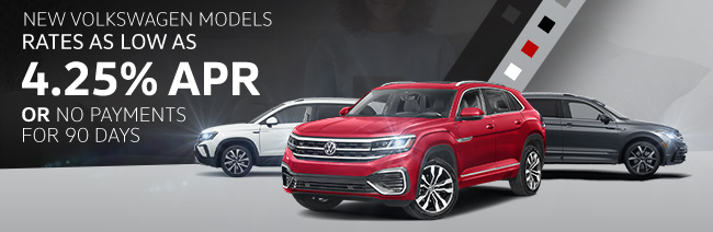 as low as 4.25% APR offer on select Volkswagen models-or no payments for 90 days