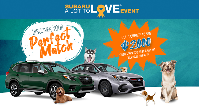 discover your perfect match at the Subaru A Lot to Love Event