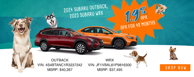 Subaru Outback and WRX offers