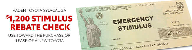 $1,200 Stimulus Rebate Check