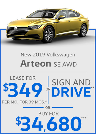 New 2019 Volkswagen ARTEON SE AWD