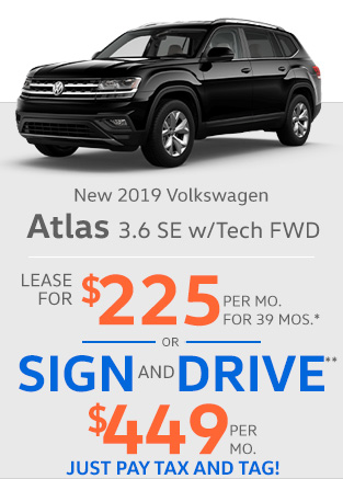 2019 VW Atlas 3.6 SE w/Tech 
