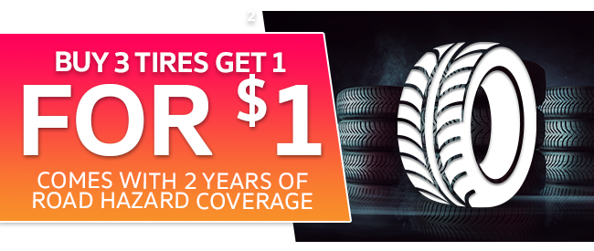 Buy 3 Tires get 1 Free