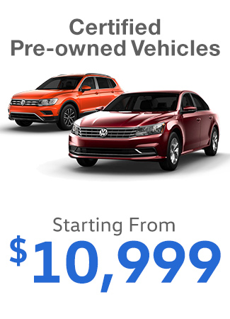 Certified pre-owned vehicles starting from $10,999