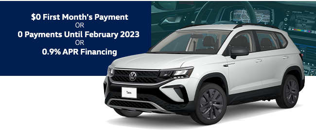 special payment options available on Volkswagen