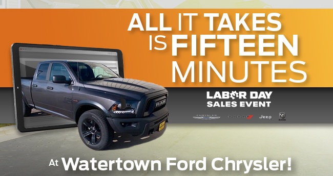 All It Takes is Fifteen minutes - Labor day sales event