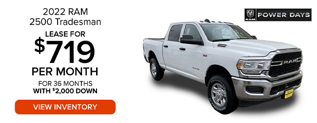 special offer on new RAM Tradesman