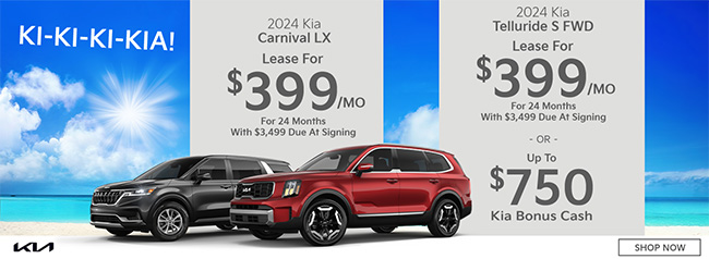 2024 Kia Carnival LX and Telluride S FWD