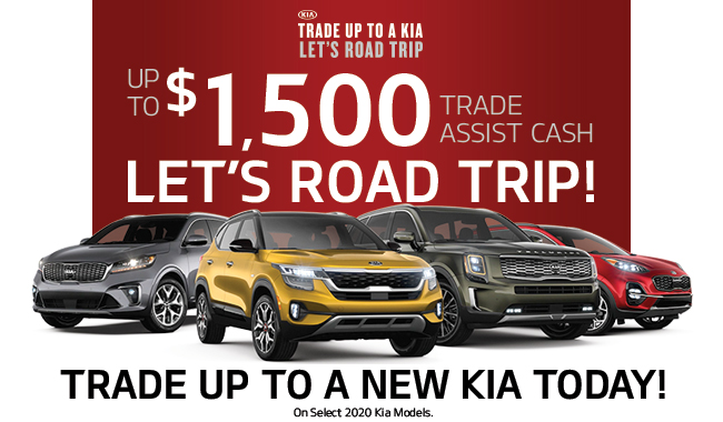 Let’s Road Trip! Trade Up To A New Kia Today!