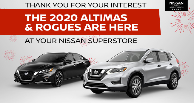 Thank You For Your Interest The 2020 Altimas & Rogues Are Here