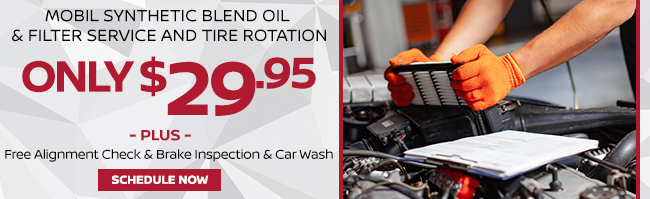 Mobil Synthetic Blend Oil & Filter Service AND Tire Rotation