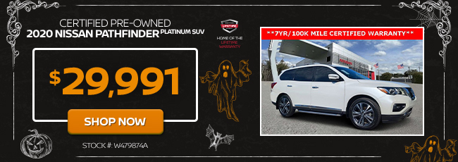 certified pre-owned 2020 Nissan Pathfinder Platinum SUV