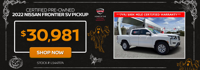 certified pre-owned 2022 Nissan Frontier SV Pickup