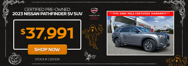 certified pre-owned 2023 Nissan Pathfinder SV SUV