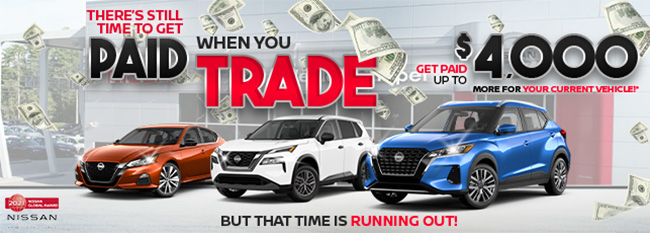 Promotional offer from Wesley Chapel Nissan get up to $4000 more for your current vehicle