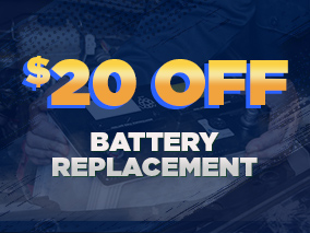 20 USD off battery replacement