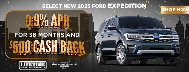 Select Ford Expedition 0.9 and $500 Cash back