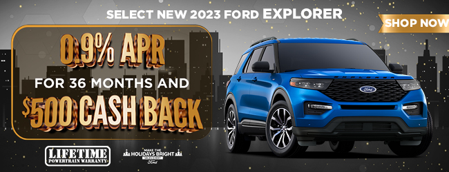 Select Ford Explorer 0.9 and $500 Cash back