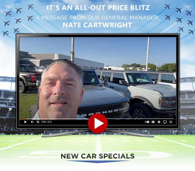 Its an all-out Price Blitz - a video message from Nate Cartwright, our General Manager