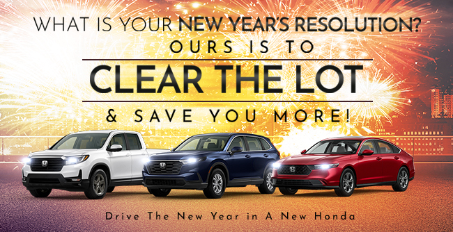 what is your New Year's Resolution? Ours is to clear the lot and save you more!