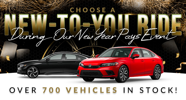 Choose a new-to-you ride during our New Year Pays Event
