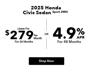 2025 Honda Civic Sedan Sport 2WD offer