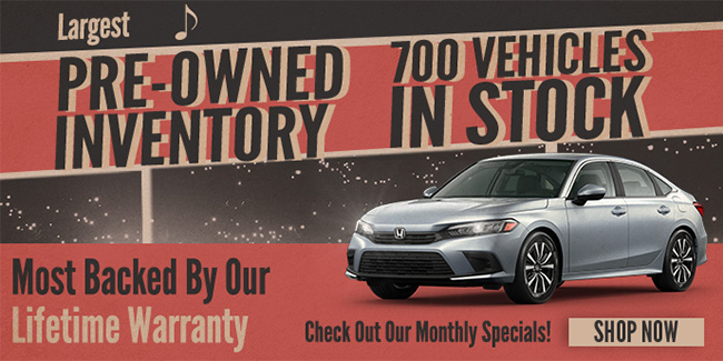 largest pre-owned inventory on Dale Mabry - over 700 vehicles in stock
