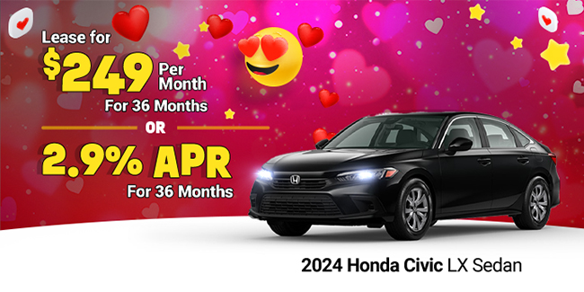 2024 Honda Civic LX Sedan special offers