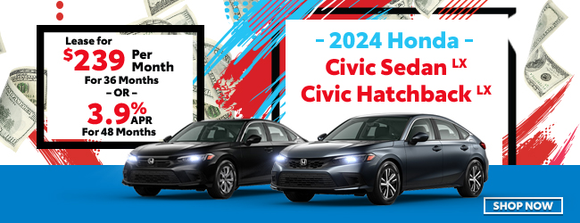 2024 Honda Civic Sedan LX and Civic Hatchback LX
