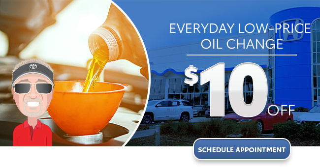 everyday low-price oil change $10 off
