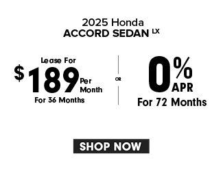 2025 Honda Accord Sedan LX offer