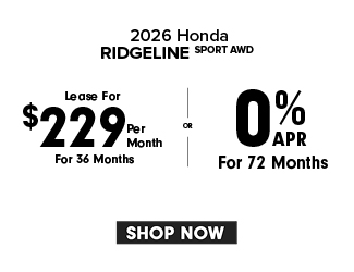 2026 Honda Ridgeline Sport AWD offer