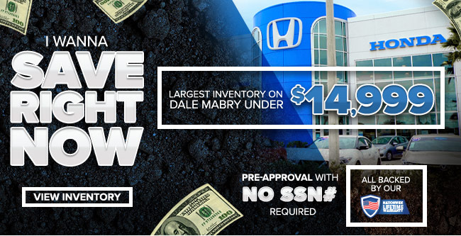 Save Right Now Offers at Westshore Honda
