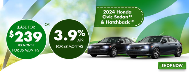 2024 Honda Civic Sedan LX and Civic Hatchback LX