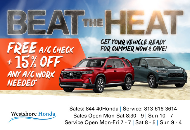 beat the heat with a free AC check and a discount on AC service