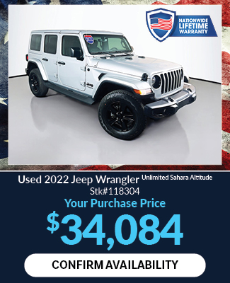 offer on used Jeep Wrangler
