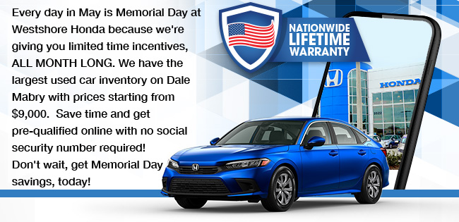 Promotional Savings Offers from Westshore Honda