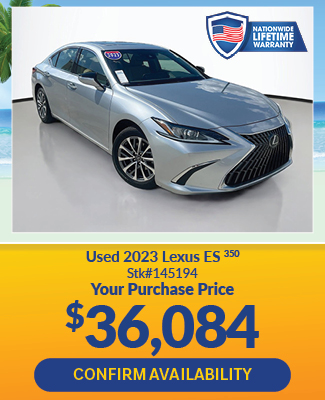 offer on used 2023 lexus es