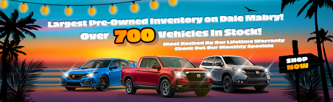 largest pre-owned inventory - over 700 vehicles in stock